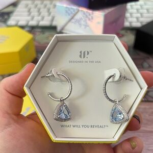 Stunning Silver Earrings with Blue Gemstone by Pura Vida